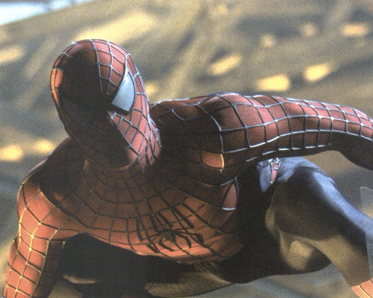 In the 2002 Spider-Man when Bonesaw Mcgraw gets tossed into the