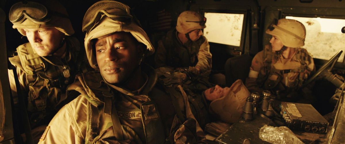 O'Brien, Foster, Kostro, Le Gros and Andi Matichak in a scene set during the Iraq War. (Image credit Glass Eye Pix)