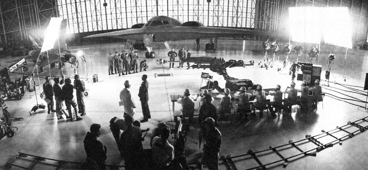 Shooting in a NASA hangar, an actual B-2 Spirit stealth bomber made a cameo in one scene — due to the film’s exceptional cooperation with the U.S. Air Force.