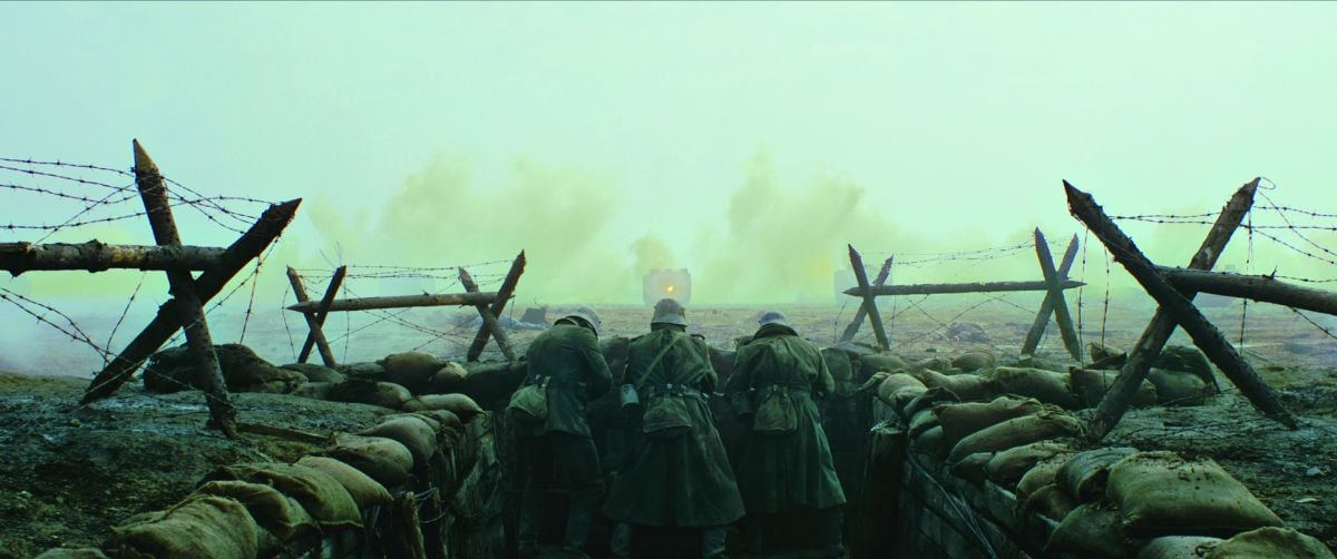 James Friend, ASC, BSC and director Edward Berger decided to introduce a cloud of yellow smoke to a battle scene to break free of the typical “war movie” palette.