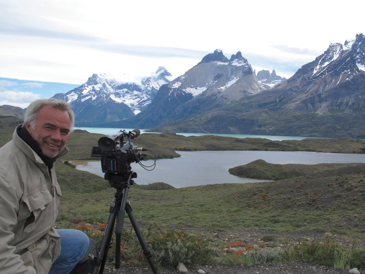 Nicholson testing Sony cameras in the Patagonia region of South America in 2015.