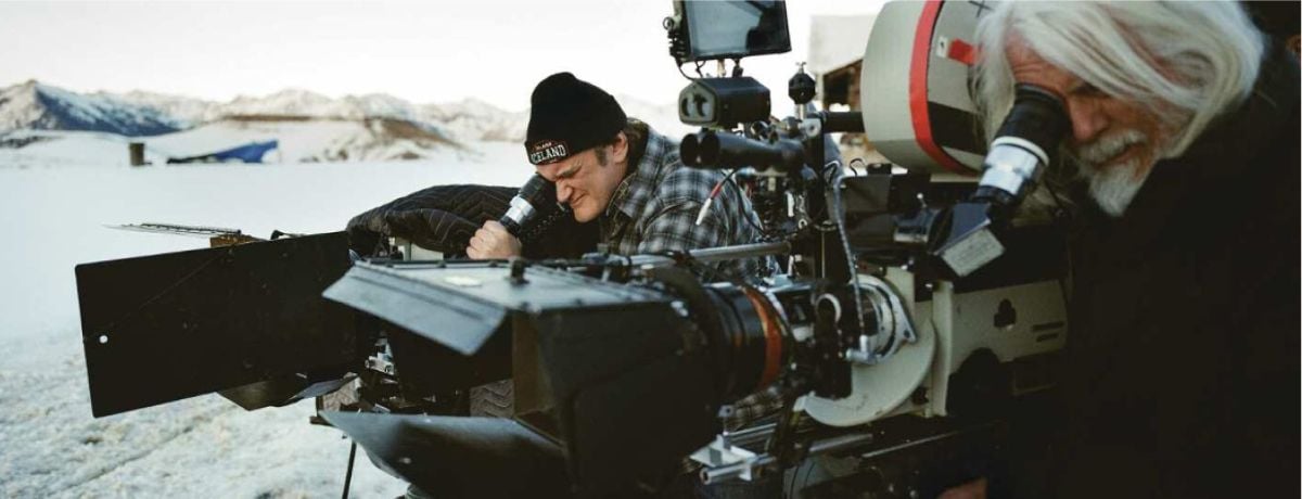 Director Quentin Tarantino (left) and cinematographer Robert Richardson, ASC operate on a rare two-camera shot.