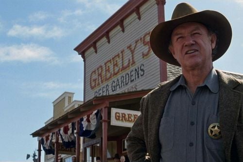 Sheriff “Little Bill” (Gene Hackman) makes it clear he will not tolerate “men of low character” in Big Whiskey.