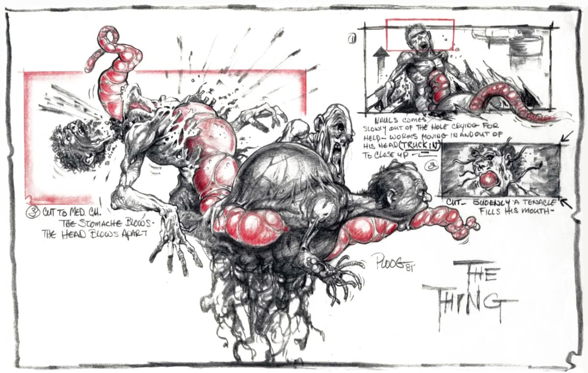 A gruesome transformation designed by illustrator and storyboard artist Mike Ploog.