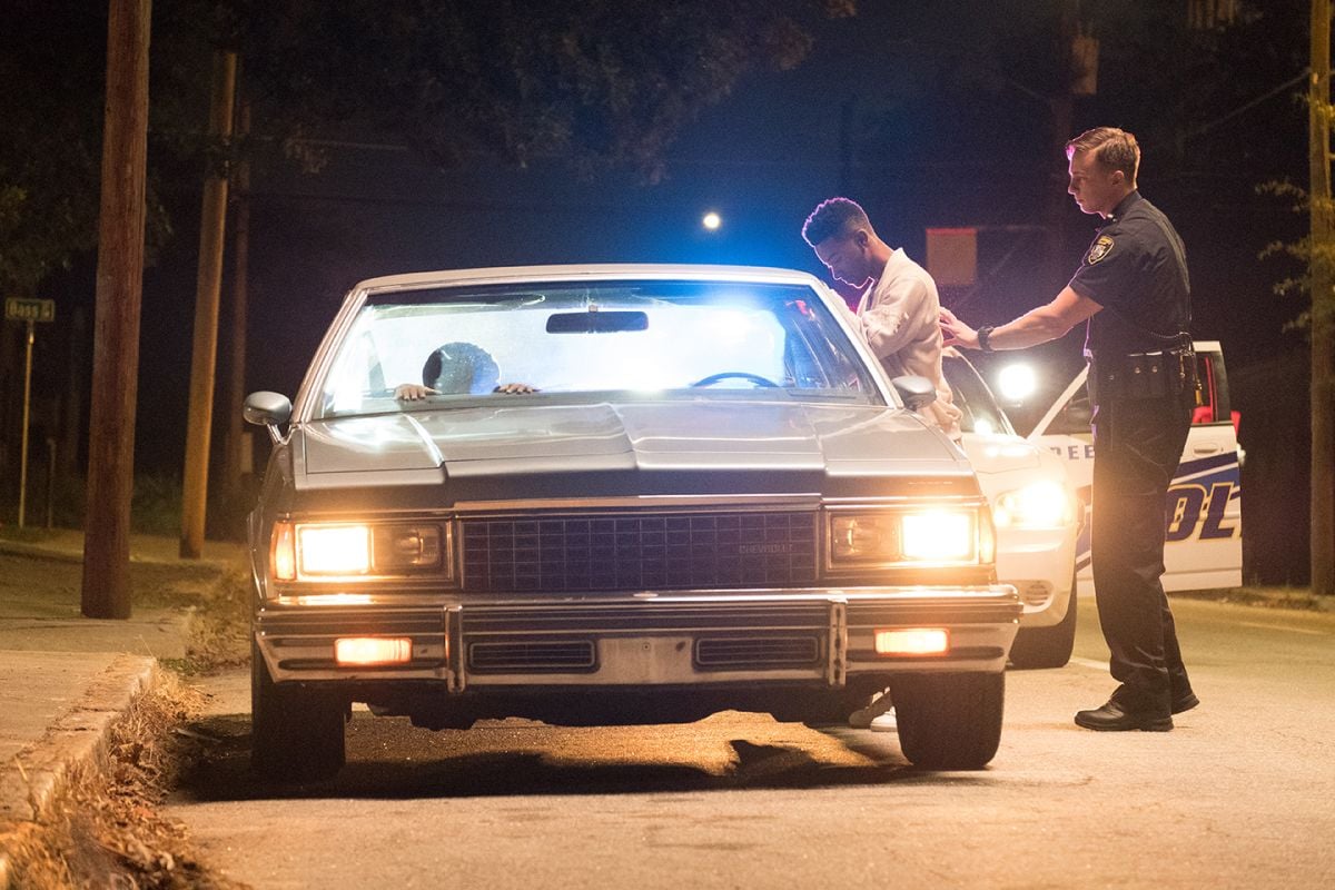 When Kahlil is pulled over, Starr instinctually places her hands on the dashboard like her father taught her as a child.