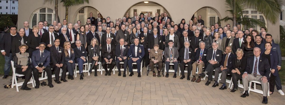 A group photo shot during the January 8 event at the Clubhouse. (Photo by Hector Sandoval)