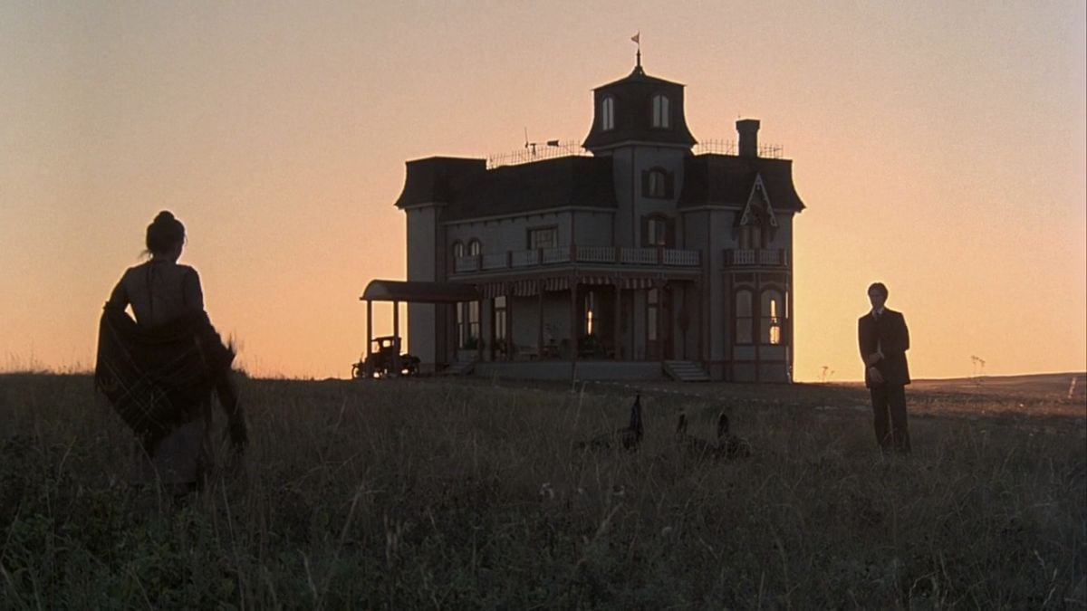 Magic hour: a fleeting moment in the dusk between Abby (Brooke Adams) and her husband (Sam Shepherd). “You don't know where the light comes from; it's a strange type of light,” said Néstor Almendros, ASC of the look that came to define his Oscar-winning photography for Terrence Malick’s Days of Heaven (1978). He and his crew had only 20 minutes after the sunset to capture this strange light before the autumn sky over Alberta, Canada, became completely dark, during which time the filmmakers traded their Primo lenses for a set of faster Super Speeds, including a 50mm T1.1. As the sky grew darker, Almendros pulled the 85 filter. Then, as a last resort, he push-processed the film ― extending his 20 minutes of shooting time to 25 minutes.