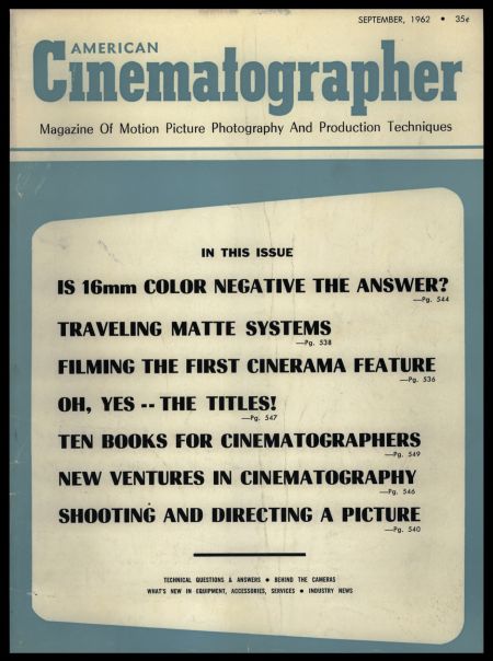 American Cinematographer Vol 43 1962 09