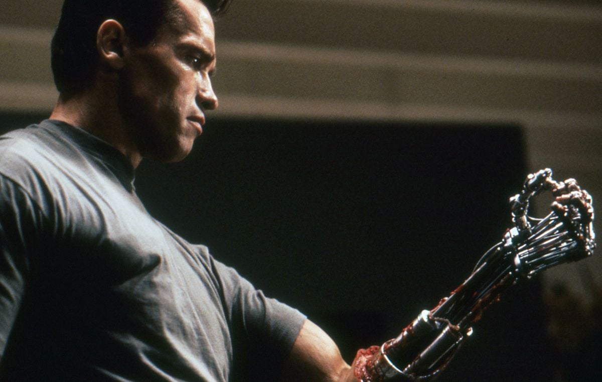 The Terminator reveals some hard truths to Cyberdyne scientist Miles Dyson.