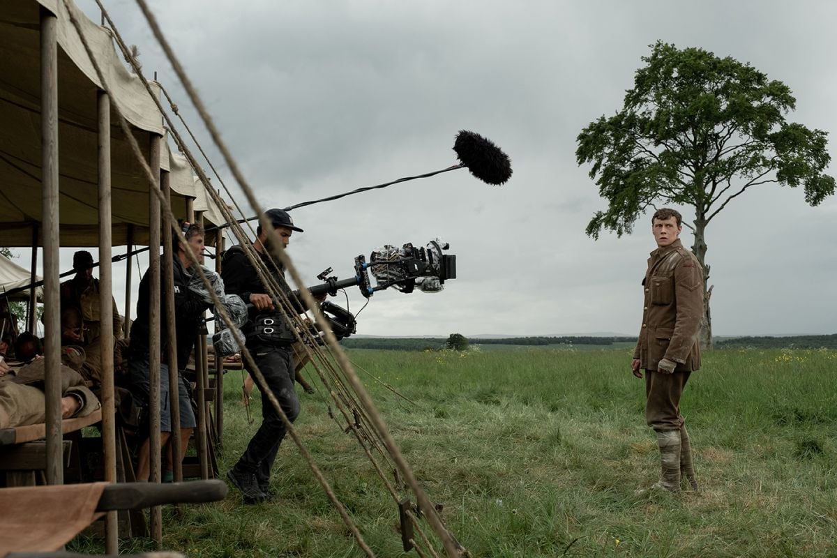 Arri Trinity operator Charlie Rizek captures a shot of MacKay.