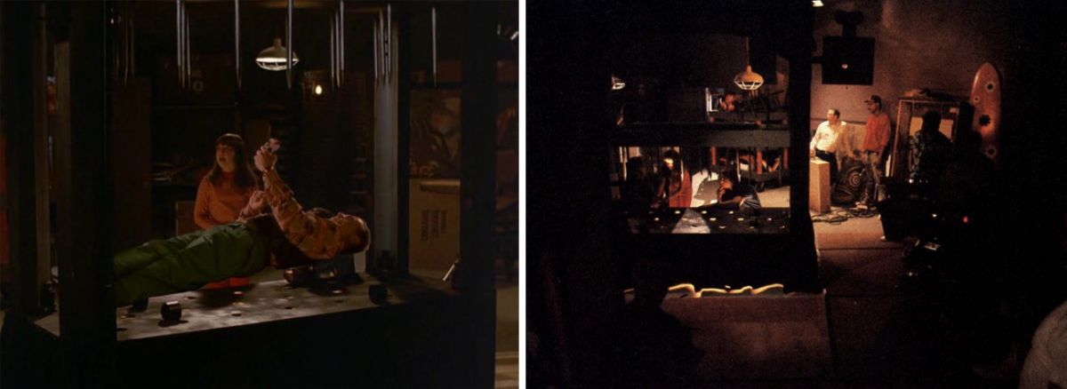 A composite showing Al (Stockwell) in the “jaws of death." The episode (3.08 - "The Great Spontini - May 9, 1974") put Bakula into the past as a slightly inept magician.