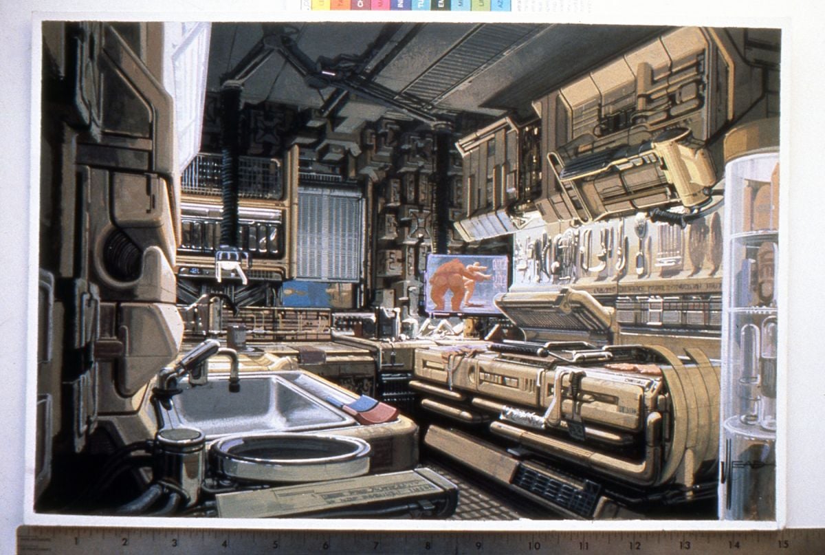 Deckard’s yellow-ish kitchen — complete with lived-in look.